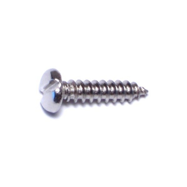 Midwest Fastener Sheet Metal Screw, #4 x 1/2 in, 18-8 Stainless Steel Pan Head Slotted Drive, 30 PK 62381 - main